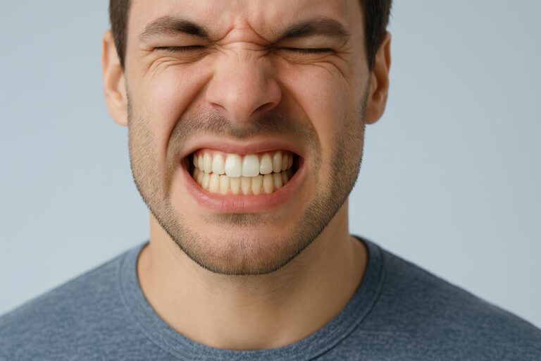 Zaciskanie zębów u mężczyzny – objaw bruksizmu
